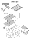SHELF Diagram and Parts List for 4VET18GKGW02  Whirlpool Refrigerator
