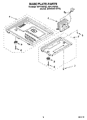 BASE PLATE PARTS Diagram and Parts List for YMT4140SKQ0  Whirlpool Microwave