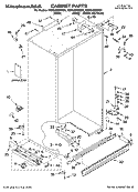 CABINET PARTS Diagram and Parts List for KSSO42QMB01  KitchenAid Refrigerator