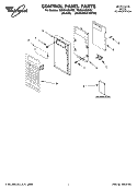 CONTROL PANEL PARTS Diagram and Parts List for YMH6140XFQ2  Whirlpool Microwave