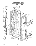 FREEZER DOOR Diagram and Parts List for 3ED27DQXAN00  Whirlpool Refrigerator