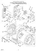 BULKHEAD Diagram and Parts List for LGQ8858JZ0  Whirlpool Dryer