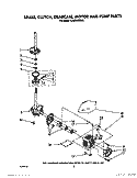 BRAKE, CLUTCH, GEARCASE, MOTOR AND PUMP Diagram and Parts List for 4LA6300XXF0  Whirlpool Washer