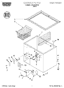 SECTION Diagram and Parts List for RH1000REW00  Roper Freezer