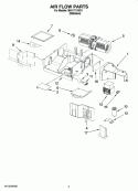 AIR FLOW PARTS Diagram and Parts List for MH1171XVS1  Whirlpool Microwave
