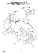 DISPENSER FRONT PARTS Diagram and Parts List for KSRA22ILBL02  KitchenAid Refrigerator