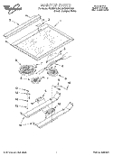 MAINTOP Diagram and Parts List for RS386PXEB0  Whirlpool Range