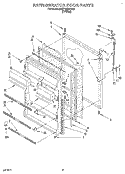 REFRIGERATOR DOOR, LIT/OPTIONAL Diagram and Parts List for 3VET19ZKAW01  Whirlpool Refrigerator