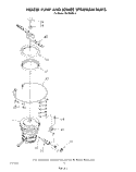 HEATER PUMP AND LOWER SPRAY ARM Diagram and Parts List for DU7800XS3  Whirlpool Dishwasher
