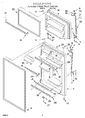 DOOR Diagram and Parts List for ET18NMXFW04  Whirlpool Refrigerator