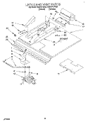 LATCH AND VENT Diagram and Parts List for KEBI171YBL4  KitchenAid Wall Oven