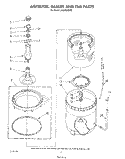 AGITATOR, BASKET AND TUB Diagram and Parts List for LA5580XSW2  Whirlpool Washer