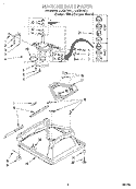 MACHINE BASE Diagram and Parts List for LLT8244BZ1  Whirlpool Washer
