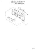 CONTROL PANEL, LITERATURE Diagram and Parts List for RBD307PDB1  Whirlpool Wall Oven
