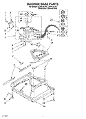 MACHINE BASE Diagram and Parts List for LSQ9110LG0  Whirlpool Washer