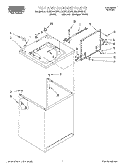 TOP AND CABINET Diagram and Parts List for RAX6144EQ1  Roper Washer
