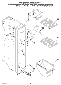 FREEZER LINER PARTS Diagram and Parts List for ED2FHEXST05  Whirlpool Refrigerator