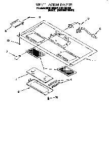 Ventilation Diagram and Parts List for 4361  Whirlpool Microwave