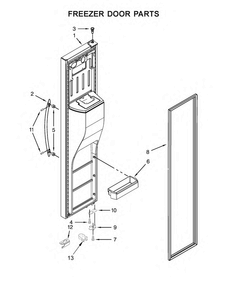 Part Location Diagram of W10632061 Whirlpool COVER-WIRE