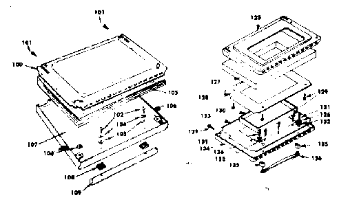 Oven Door Parts Diagram and Parts List for 1554507001  Kenmore Range