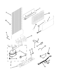 Unit Parts Diagram and Parts List for 10676392412  Kenmore Refrigerator
