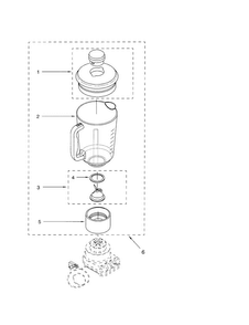 Attachment Parts Diagram and Parts List for 5KSB5-4  KitchenAid Blender