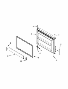 Top Door Parts Diagram and Parts List for GARF19XXYK01  Whirlpool Refrigerator