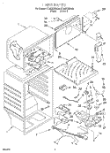 LINER Diagram and Parts List for RT20DKXEN00  Roper Refrigerator