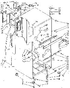 Cabinet Diagram and Parts List for ET18GKXSN03  Whirlpool Refrigerator