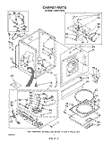CABINET Diagram and Parts List for LG8601XWN0  Whirlpool Dryer