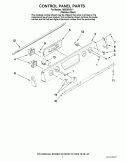CONTROL PANEL PARTS Diagram and Parts List for ISE630VS11  Whirlpool Range