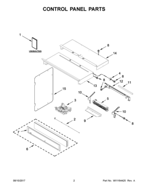 Part Location Diagram of W11156404 Whirlpool PANEL-SKIN