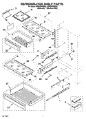 REFRIGERATOR SHELF PARTS Diagram and Parts List for KBRV36FPM02  KitchenAid Refrigerator