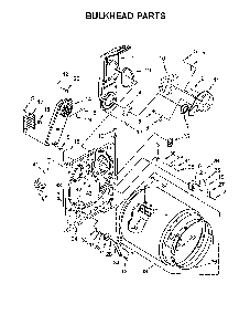 Bulkhead parts Diagram and Parts List for 110C67132411  Kenmore Dryer