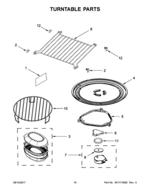 06 - Turntable Parts Diagram and Parts List for WMH76719CH4  Whirlpool Microwave Oven Combo