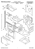 OVEN Diagram and Parts List for KEBS208DBL4  KitchenAid Wall Oven