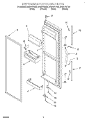 REFRIGERATOR DOOR Diagram and Parts List for GD22DFXFB02  Whirlpool Refrigerator