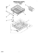 DISHRACK Diagram and Parts List for DU400CWGW1  Whirlpool Dishwasher