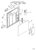 INNER DOOR Diagram and Parts List for DU920PFGB1  Whirlpool Dishwasher