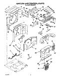 AIR FLOW AND CONTROL Diagram and Parts List for CAH18WC41  Crosley Air Conditioner