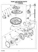 PUMP AND MOTOR PARTS Diagram and Parts List for KUDS03FTPA2  KitchenAid Dishwasher