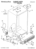 CABINET PARTS Diagram and Parts List for KSRB25FNSS00  KitchenAid Refrigerator
