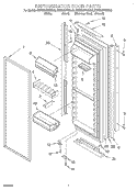 REFRIGERATOR DOOR Diagram and Parts List for KSRB22FHSS02  KitchenAid Refrigerator