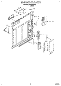INNER DOOR Diagram and Parts List for DU810CWDQ2  Whirlpool Dishwasher