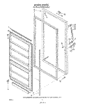 DOOR , LIT/OPTIONAL Diagram and Parts List for EV200NXKW2  Whirlpool Freezer