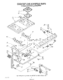 COOK TOP AND MANIFOLD , LITERATURE Diagram and Parts List for SF330PERW3  Whirlpool Range