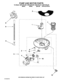 PUMP AND MOTOR PARTS Diagram and Parts List for WDF310PLAD1  Whirlpool Dishwasher