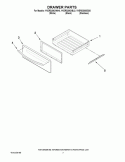 DRAWER PARTS Diagram and Parts List for YKERS206XBL0  KitchenAid Range