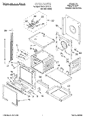OVEN Diagram and Parts List for KEBS107DSS7  KitchenAid Wall Oven