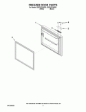 FREEZER DOOR PARTS Diagram and Parts List for EB9FVBXWB00  Whirlpool Refrigerator